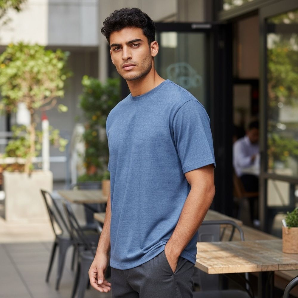 J.Crew Men's Short Sleeve Tee Blue Heather Size M Activewear